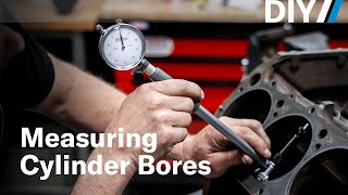 Measuring cylinder bores using a dial bore gauge  DIY [upl. by Dinin426]