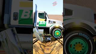 Chained Tanker Trucks vs Gutter shorts beamng beamngdrive beamngcrashes trucksvs [upl. by Sewellyn995]