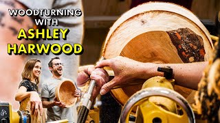 Woodturning  FIRST TIME using TRADITIONAL TOOLS w ASHLEY HARWOOD [upl. by Naesad]