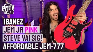 Ibanez Jem Jr in NEON PINK  The Affordable Steve Vai 80s Signature  Review amp Demo [upl. by Einafets]