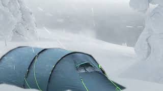 Tent Flapping in the Wind Blizzard Snow Storm Snowstorm Ambience  For Sleeping [upl. by Tati]