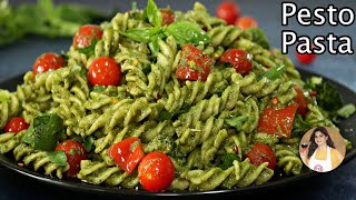 Pasta in Pesto Sauce  How To Make Pesto Pasta  Creamy Pesto Pasta [upl. by Eesac]