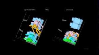 NTSB animation of simulation of New York City motorcoach crash occupant kinematics [upl. by Chevalier412]