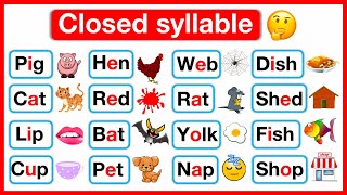 What is a CLOSED SYLLABLE 🤔  Learn with examples  Syllables in English  7 Types of Syllables [upl. by Occer]