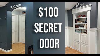 DIY Hidden Bookcase Door  Murphy door build [upl. by Sigler]