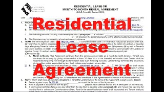 How to Complete The California Residential Lease MonthToMonth Rental Agreement [upl. by Yrian]