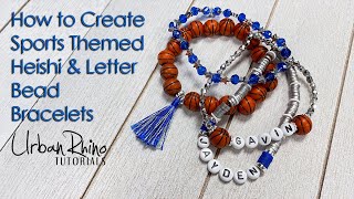 How to Create Sports Themed Heishi amp Letter Bead Bracelets [upl. by Nwahsram]