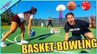 BASKETBALL BOWLING CHALLENGE Part 2 Ft Stephania Ergemlidze [upl. by Trixi]