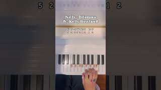 Nelly  Dilemma ft Kelly Rowlandnelly dilemma ネリーshorts 簡単ピアノ [upl. by Enymsaj]