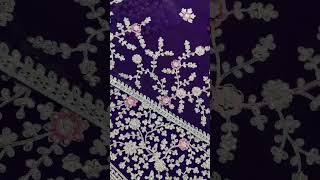 THE LIBAS COLLECTION HK 1611 PURPLE EMBROIDERED GARARA WHOLESALE [upl. by Nevla]