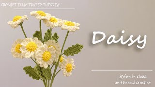 How To Crochet Daisy  Detailed Crochet Tutorial [upl. by Thorman]