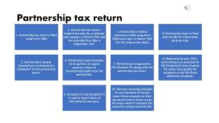 US Partnership tax return U 10 things you must know [upl. by Assyla]