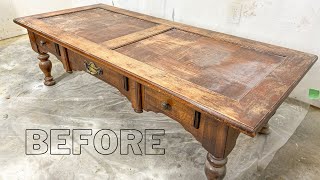 How to Refinish a Coffee Table for Beginners [upl. by Eisyak]