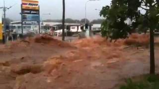 Rodeo being washed away during the Toowoomba Floods [upl. by Eudoca]