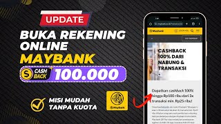 Promo Buka Rekening Maybank Online Dapat Uang 100 Ribu  Event Maybank2U Mobile [upl. by Forester216]