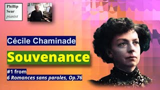 Cécile Chaminade Souvenance Recollection Op76 No1 [upl. by Idona]