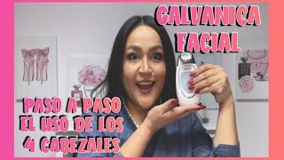 GALVÁNICA FACIALNUSKIN 💫 TUTORIAL CÓMO USAR CADA CABEZAL 😱😱😱😱😱😱👌🇨🇦 [upl. by Atinram]