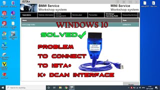 BMW ISTA USB OBD K  DCAN DIAGNOSTIC CABLE ERROR Windows 10 [upl. by Laemaj]