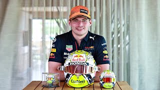 Max Verstappen onthult zijn speciale helm voor de 2021 Oostenrijkse GP’s [upl. by Nyluqcaj231]