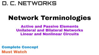 1 Network Terminologies  Part 1  D C Networks [upl. by Mathilda]