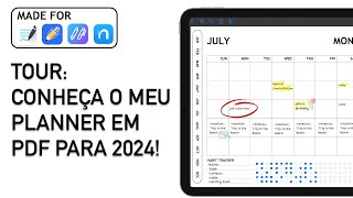 Tour pelo meu Planner em PDF para 2024 [upl. by Ettenwad83]