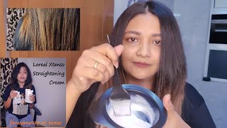 Loreal Xtenso StraighteningSmoothening cream tutorial  Product Review  Straightening at Home [upl. by Sharia81]