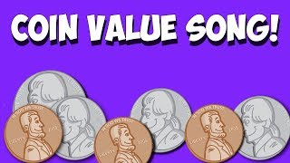 Coin Value Song Pennies Nickels Dimes Quarters [upl. by Ness892]