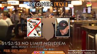 123 No Limit Hold em with Scott Moskowitz amp Justin Kelly 2252019 [upl. by Orlov601]