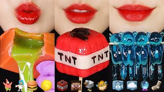 11MINUTES EMOJI EATING ASMR FOR SLEEP MINECRAFT FOOD WAX CANDY HONEY JELLY ASMR 🐔 [upl. by Silera]