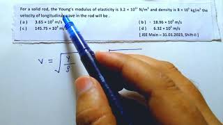 Elasticity  Physics Class 11 Pyq  mechanical properties  For a solid rod the young  Neet  Jee [upl. by Ginni497]