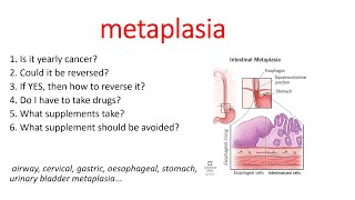 METAPLASIA Metaplasia causes interstitial cystitis airway cervical gastrointestinal metaplasia [upl. by Critta601]