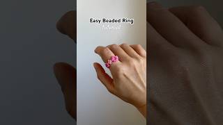 easy beaded ring tutorial beadedjewelry tutorial diy preppy [upl. by Nyleaj]