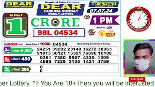 LOTTERY LIVE DEAR NAGALAND STATE LOTTERY SAMBAD DRAW RESULT 07072024 NAGALAND LOTTERY LIVE [upl. by Zelazny]