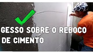 como aplicar gesso liso na parede rebocada [upl. by Akinahc93]