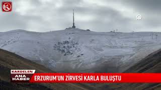 Kardelen TV  ERZURUM’UN ZİRVESİ KARLA BULUŞTU [upl. by Marwin802]