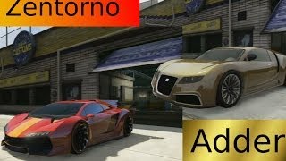 GTA 5 Adder vs Zentorno Who is faster [upl. by Akenahc]