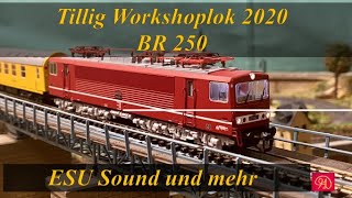 25 BR 250 Tillig TT Workshoplok 2020 ESU Sound Führerstand und Tachobeleuchtung Pufferspeicher [upl. by Wolram]