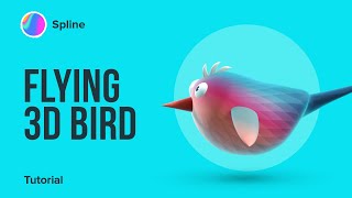 Flying 3D bird modeling and animation with Spline  Tutorial [upl. by Yssirhc404]