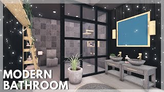 Modern Bathroom Speed Build  Bloxburg Roblox [upl. by Strickman239]