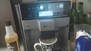 Siemens EQ6 Plus S100 test  Siemens EQ 6 Plus S100 Cappuccino  Schwartau sirup [upl. by Autum]