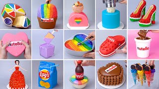 1000 Oddly Satisfying Rainbow Cake Decorating Compilation  So Yummy Chocolate Cake Hacks Tutorials [upl. by Corney356]