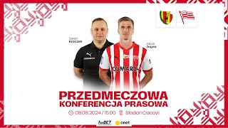 Transmisja Konferencja prasowa przed meczem Korona Kielce  Cracovia 8082024 [upl. by Krm]