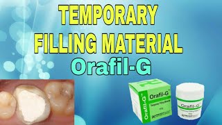 Temporary Filling Material  OrafilG  Temporary Restoration  Dental Maestro  DrJyoti Agarwal [upl. by Eerahc]