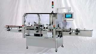 Real time printing labeling machine linear type sticker printer labeller equipment 即時打印貼標機全自動 [upl. by Gniliem106]