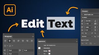 How to Edit Text in Illustrator [upl. by Assilem342]