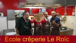 Céline Hicham et Karim apprennent la cuisine des crêpes et des galettes à lécole Le Roïc [upl. by Diane]