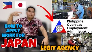 HOW TO APPLY WORK FROM PHILIPPINES TO JAPAN LEGIT AGENCY POEA  PINOY IN JAPAN [upl. by Daenis]