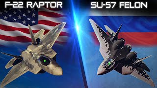 F22 Raptor Vs Su57 Felon  Dogfight  Digital Combat Simulator  DCS [upl. by Ailecara677]