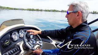 9 How to Drive a Pontoon in Rough Water  2017 Avalon Luxury Pontoons [upl. by Batha]