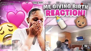 REACTING TO ME GIVING BIRTH😳 SO EMOTIONAL❤️😭 VLOGMAS 1415❤️🎄 [upl. by Uthrop386]